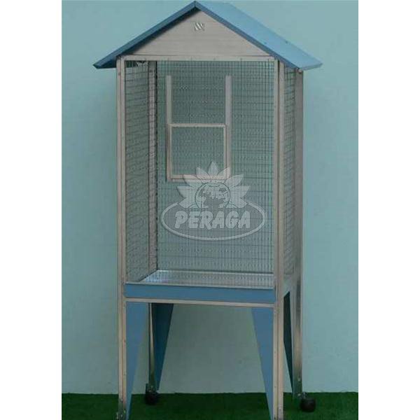 VOLIERA - GABBIA RETTANGOLARE PER UCCELLI - CHALET  65X50X160CM
