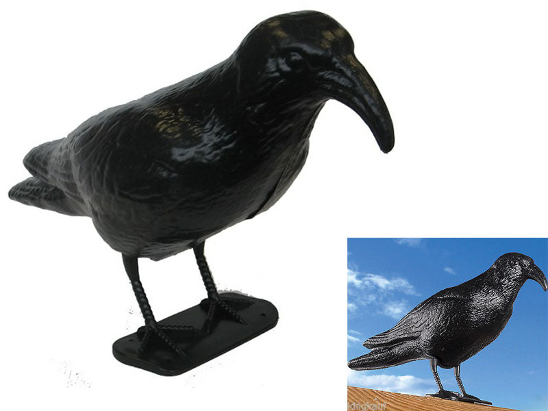 OFFERTA 3 STATUE SPAVENTAPASSERI CORVO 35CM