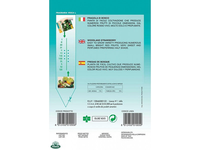 BUSTINA CON SEMI DI FRAGOLA DI BOSCO