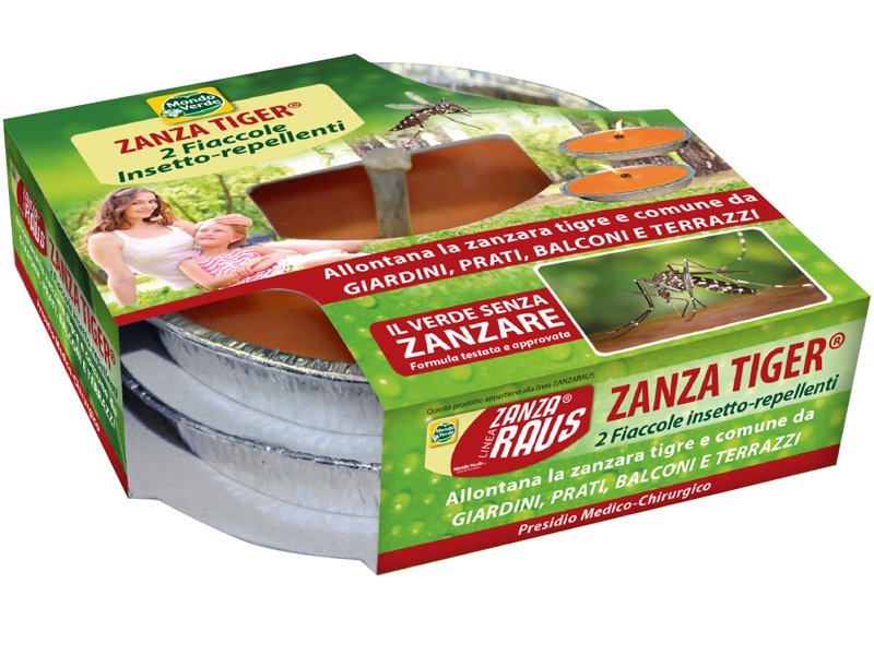 2 FIACCOLE ANTIZANZARE ZANZA TIGER
