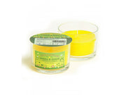 BICCHIERE CON CERA ALLA CITRONELLA ANTIZANZARE