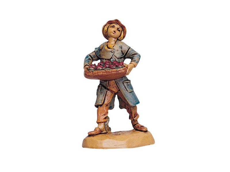 PASTORE CON VASSOIO 6,5CM IN RESINA (F-272)