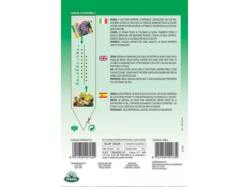 BUSTINA CON SEMI DI MALVA SYLVESTRIS L.