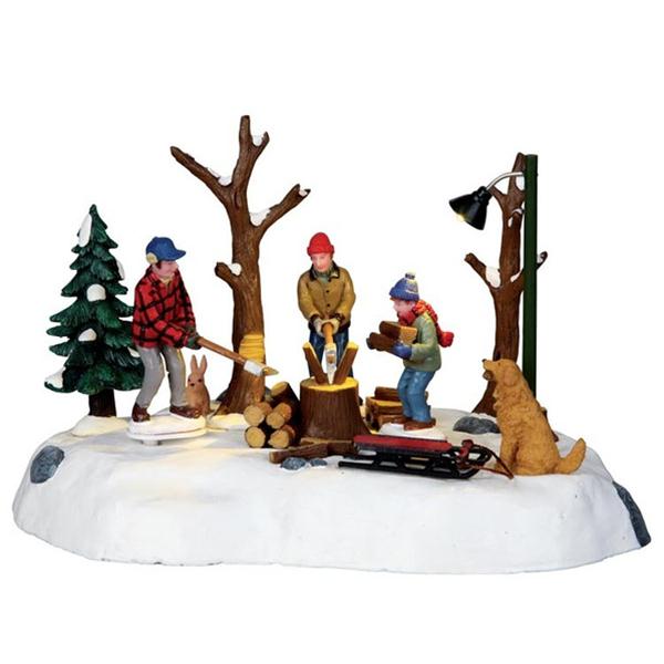 LEMAX BOSCAIOLI C/BAMBINO - GETTING WOOD FOR THE CABIN COD.14329