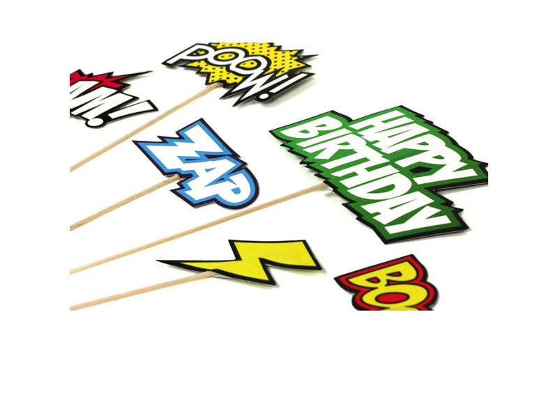 COMIC CAKE - SET DA 6 DECORAZIONI PER TORTE