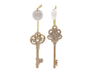 OFFERTA DECORAZIONE NATALIZIA APPENDIBILE 2 CHIAVI ORO 16CM