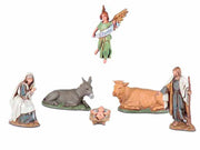 NATIVITà 10CM 6 STATUETTE IN RESINA