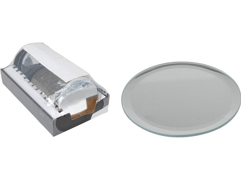 OFFERTA 6 PIATTI PORTA CANDELE 20CM A SPECCHIO TONDO
