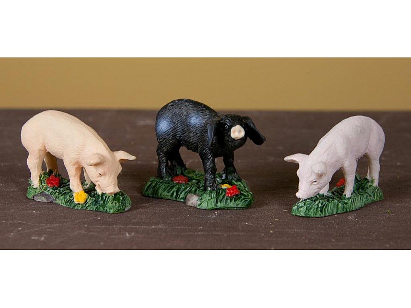 OFFERTA 4 MAIALI IN RESINA 4CM