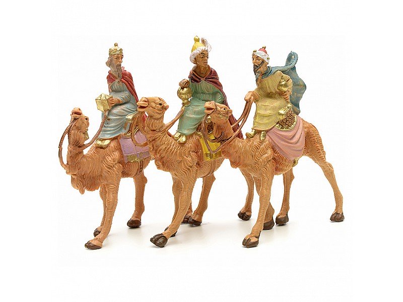 RE MAGI A CAMMELLO 6,5CM 3 STATUETTE IN RESINA (F-208)