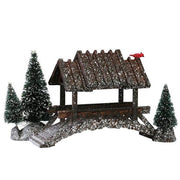 PONTE DI LEGNO CON ALBERI - WOODEN BRIDGE WITH TREES