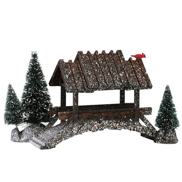 PONTE DI LEGNO CON ALBERI - WOODEN BRIDGE WITH TREES