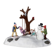 BAMBINI CHE GIOCANO SULLA NEVE CON ALTALENA - SWING TIME