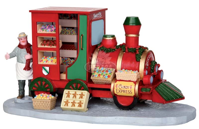 LEMAX BANCARELLA TRENO CON DOLCI - CHRISTMAS MARKET CANDY SELLER