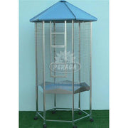 VOLIERA GABBIA PER UCCELLI ESAGONALE PICCOLA 70X195CM