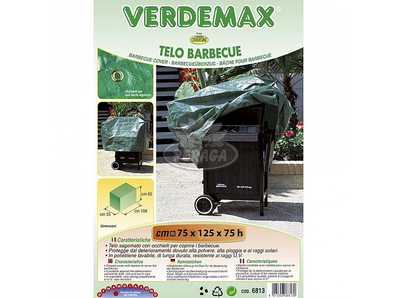 TELO PER BARBECUE RETTANGOLARE CM 75X125XH75