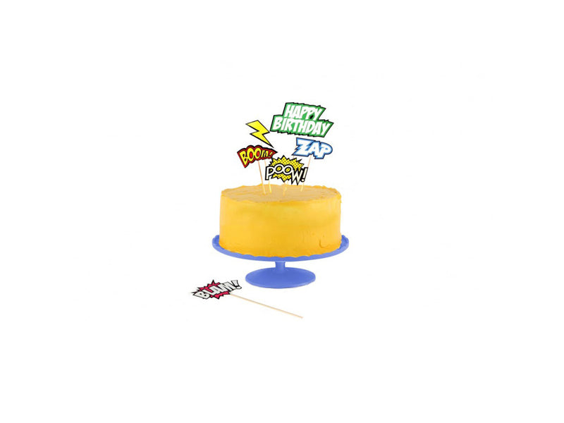 COMIC CAKE - SET DA 6 DECORAZIONI PER TORTE