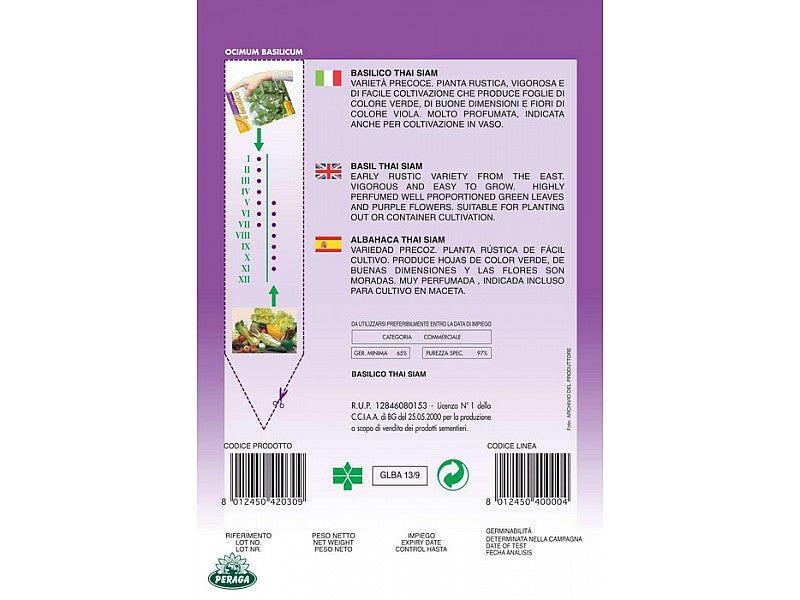 BUSTINA CON SEMI DI BASILICO THAI SIAM