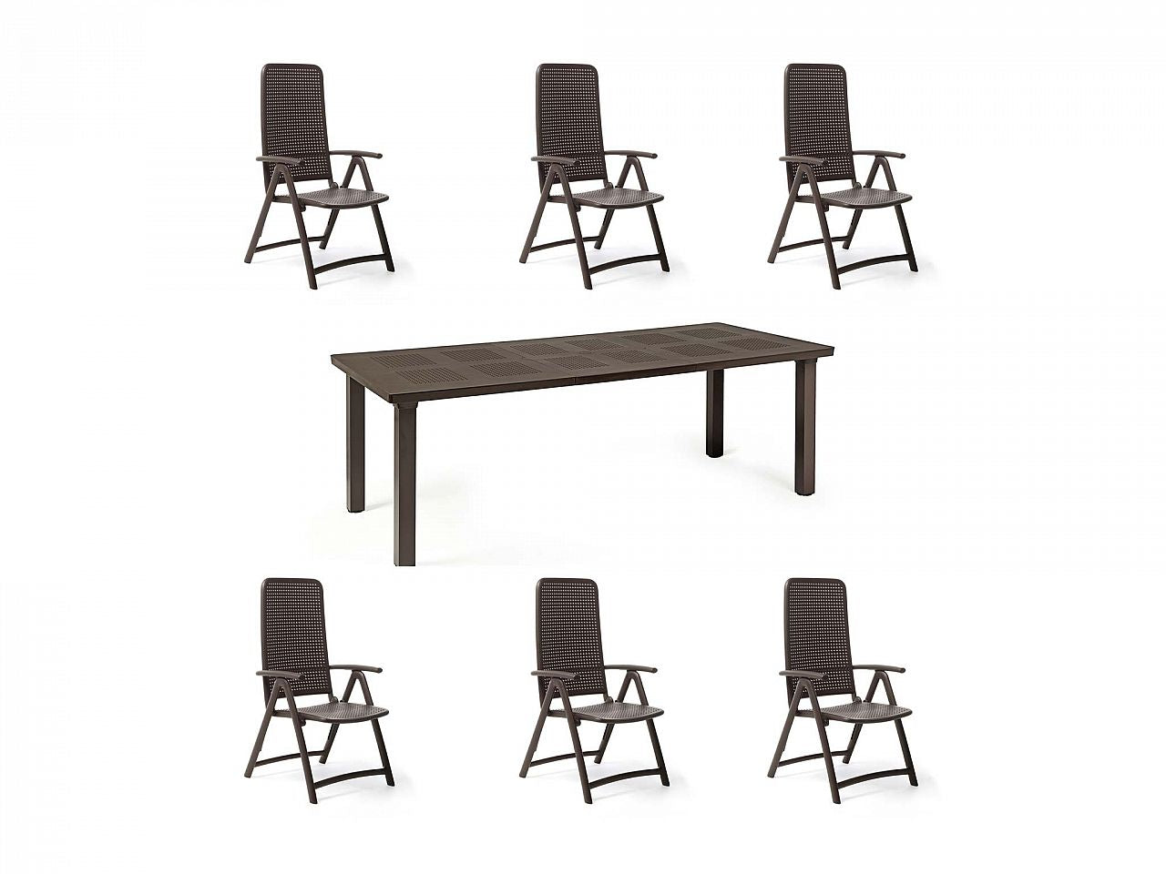 OFFERTA TAVOLO LEVANTE ALLUNGABILE 160/220CM +6 POLTRONE DARSENA COLORE A SCELTA