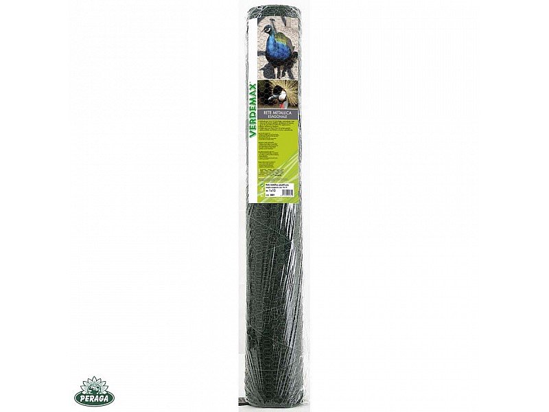 RETE METALLICA PER RECINTI ESAGONALE PLASTIFICATA MAGLIA 19X19 M
