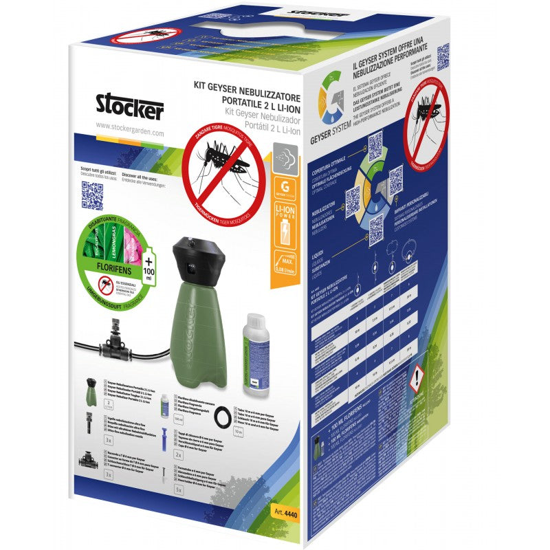 Kit antizanzare portatile Geyser 2 L verde con Florifens Stocker - immagine 2