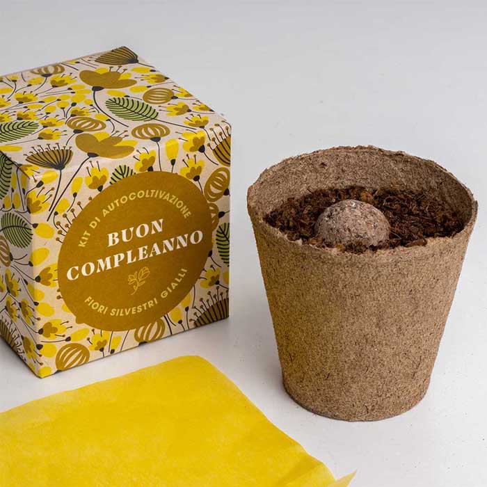 KIT DI AUTOCOLTIVAZIONE DILLO CON I FIORI - BUON COMPLEANNO