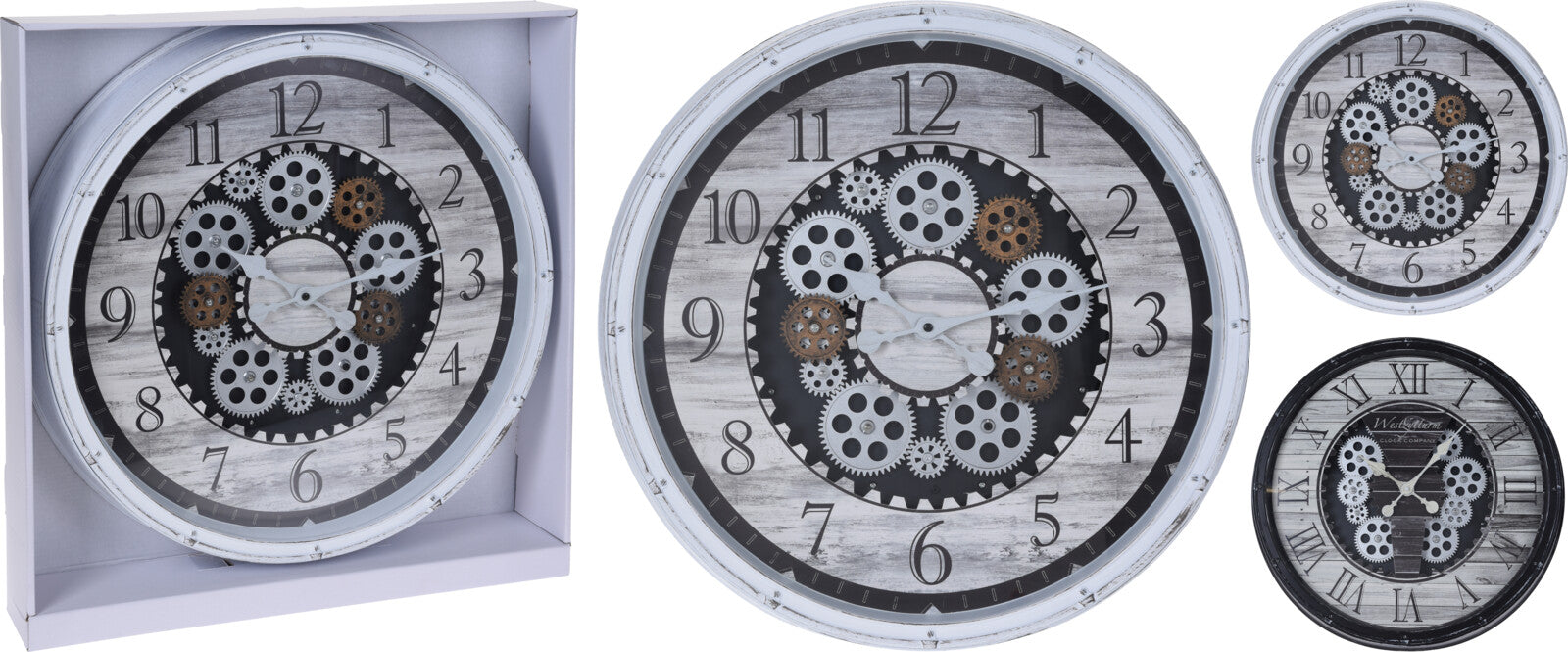 OROLOGIO DA PARETE CON MOVIMENTI INGRANAGGI 50CM ROMANI/CLASSICI