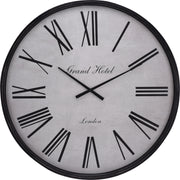 OROLOGIO DA PARETE NERO CON NUMERI ROMANI 76CM
