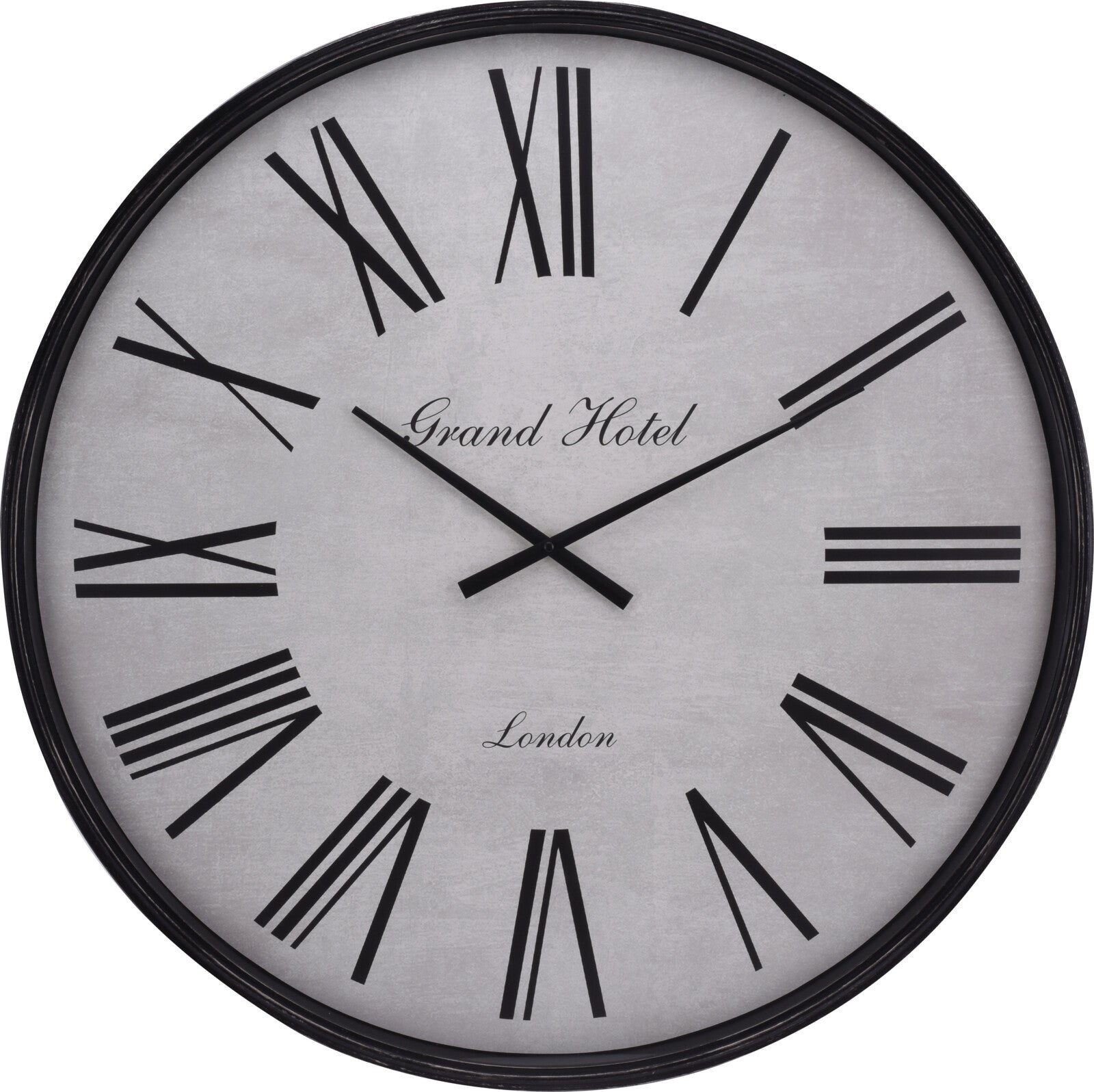 OROLOGIO DA PARETE NERO CON NUMERI ROMANI 76CM