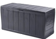 BAULE DA GIARDINO SHERWOOD EFFETTO LEGNO 117X45X57,5H - 270 LT ANTRACITE