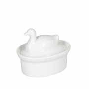 TERRINE CASSERUOLA ANATRA 10X7 CM LA PORCELLANA BIANCA