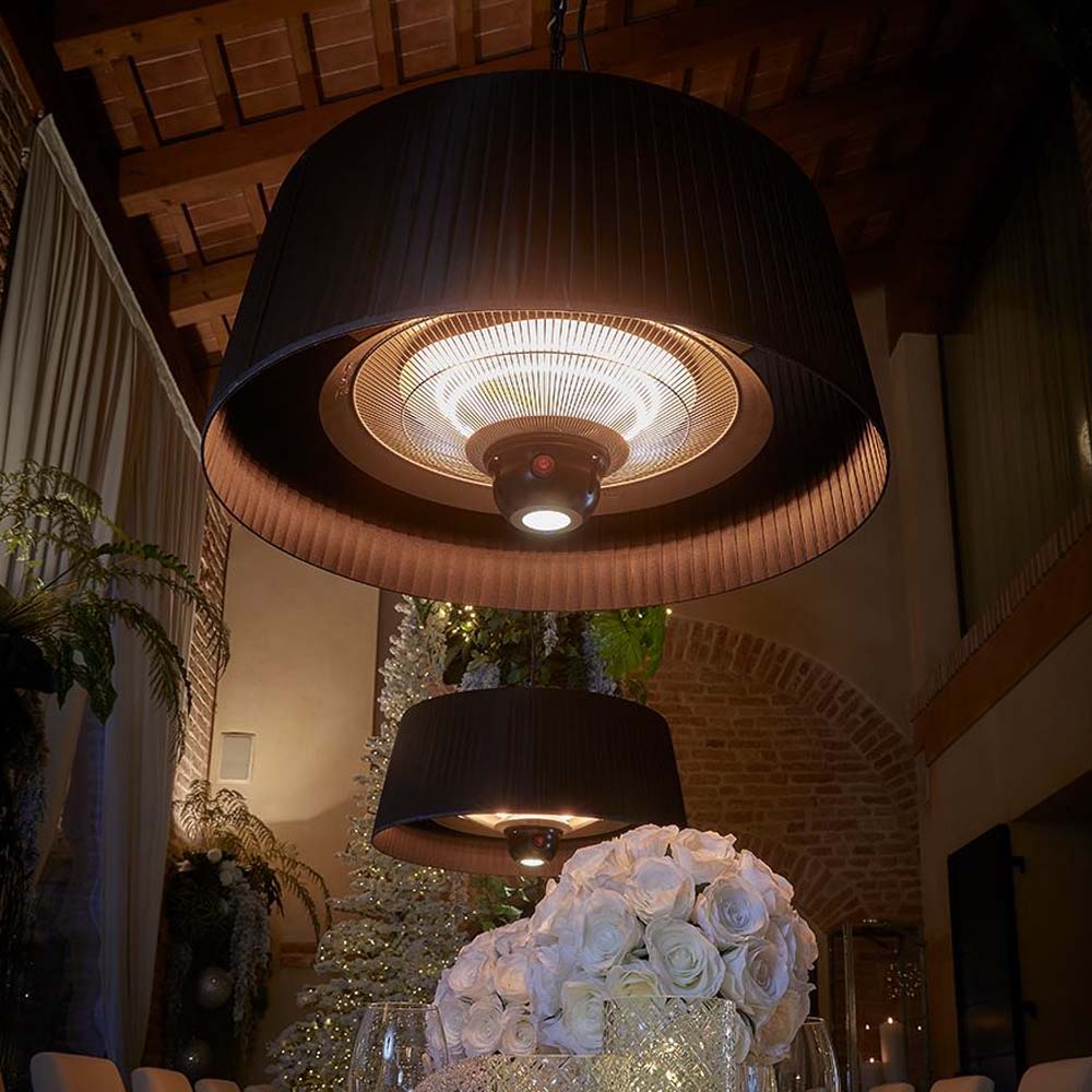 LAMPADA AD INFRAROSSI RISCALDANTE DA APPENDERE H30XD74CM NERO