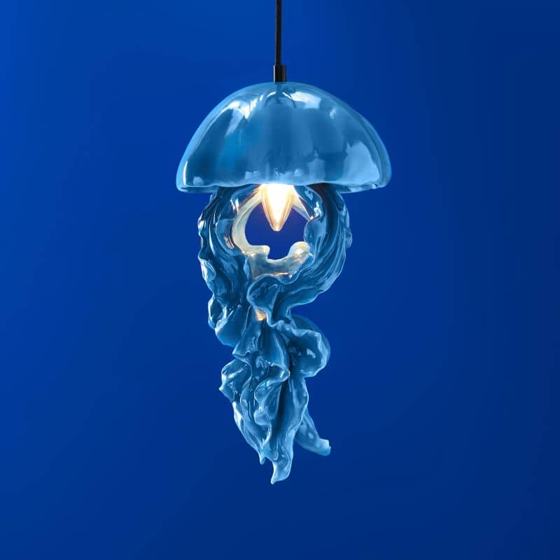 LAMPADA DA SOFFITTO MEDUSA AVA 22.5X21.5X42CM COLORE BLU