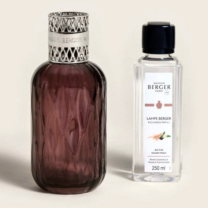 LAMPADA BERGER "QUINTESSENZA PRUGNA" CON FRAGRANZA GRANO DORATO