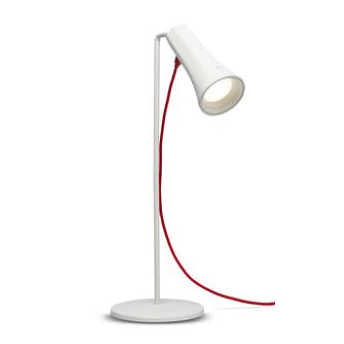 LAMPADA DA TAVOLO CON TESTA REMOVIBILE E RICARICABILE BIANCA