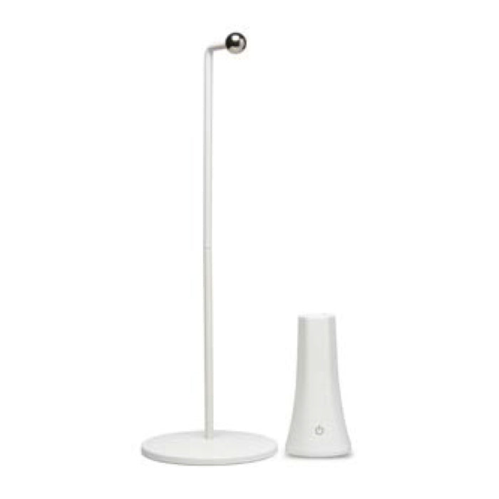 LAMPADA DA TAVOLO CON TESTA REMOVIBILE E RICARICABILE BIANCA