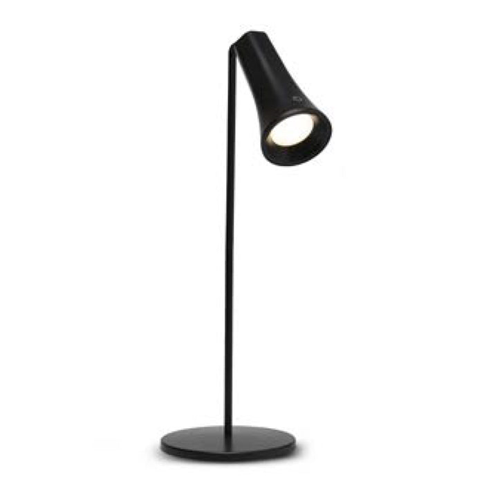 LAMPADA DA TAVOLO CON TESTA REMOVIBILE E RICARICABILE NERA