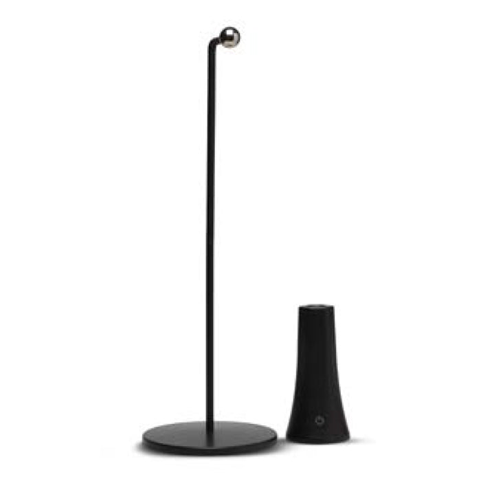 LAMPADA DA TAVOLO CON TESTA REMOVIBILE E RICARICABILE NERA