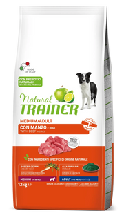 ADULT CANE MEDIUM MANZO E RISO 12 KG - NATURAL TRAINER