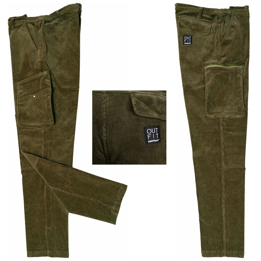 PANTALONE DA DONNA LINEA "LARICE" OLIVA TAGLIA M