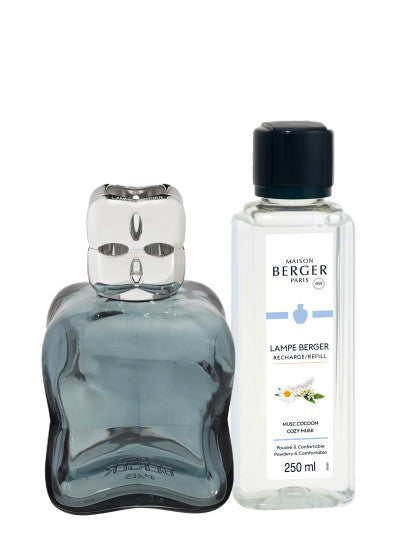 Lampe Berger - Cofanetto lampada catalitica COSY - BLU + 250ml Musc Cocoon