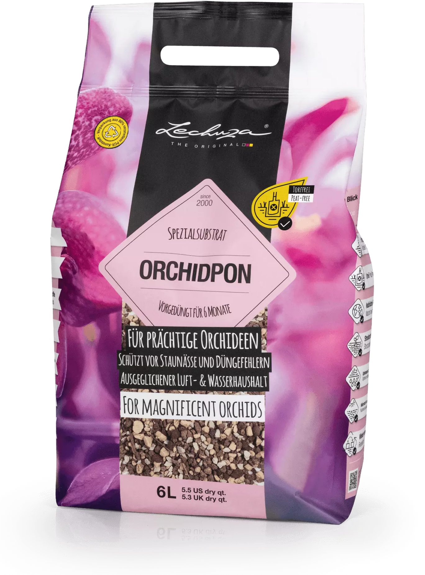 Substrato Biologico Senza Torba per Orchidee ORCHIDPON 3 Litri LECHUZA