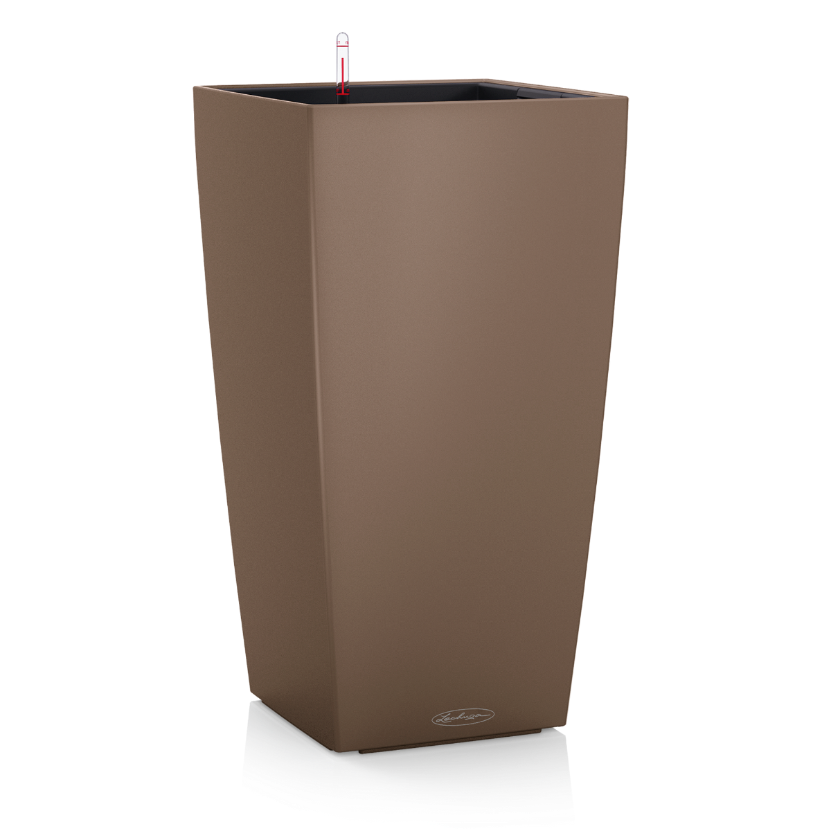 VASO CUBICO COLOR 22 CM MARRONE