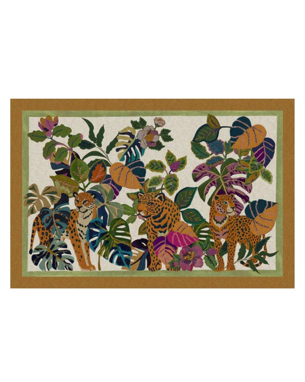 Tappetino Leoleaf 52x80 cm Tessitura Toscana Telerie - immagine 1