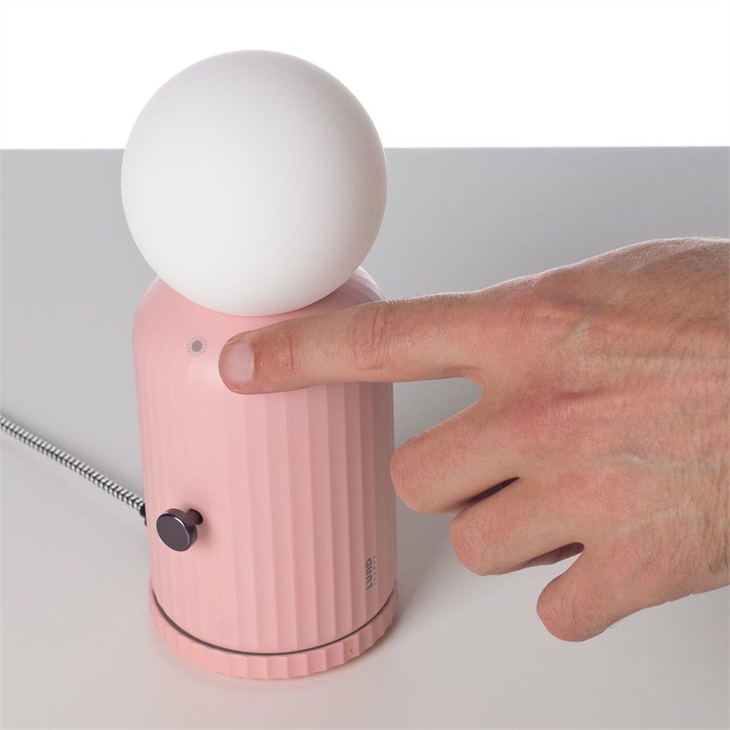 LAMPADA CON RICARICA WIRELESS ROSA