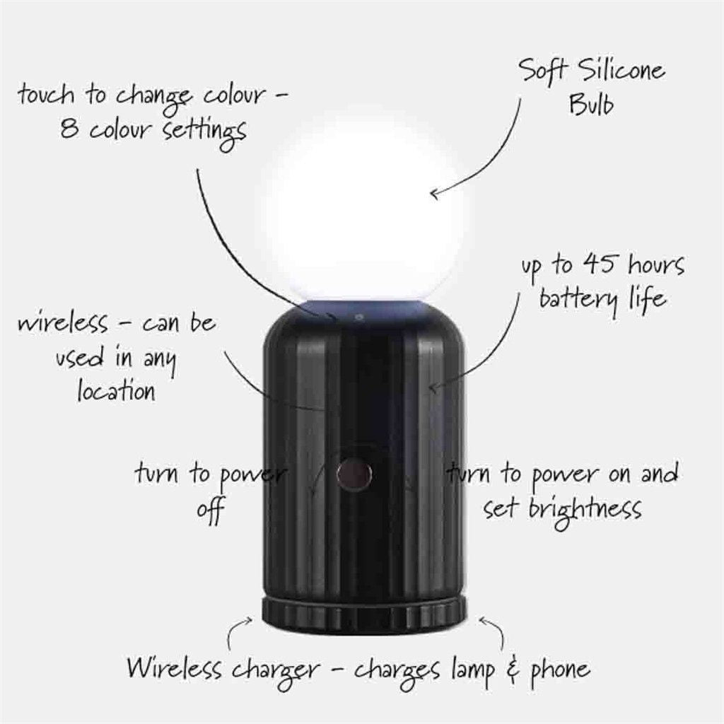 LAMPADA CON RICARICA WIRELESS NERA