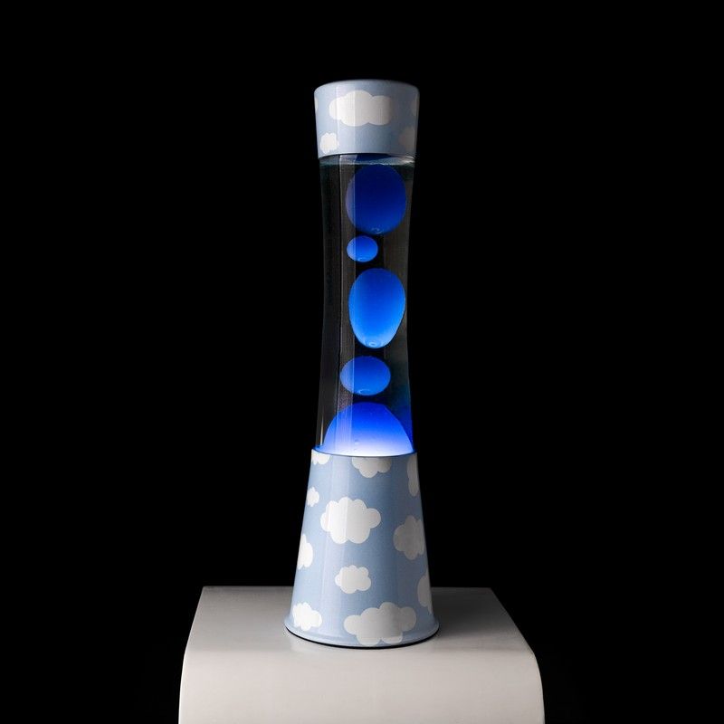 FISURA Lavalampe Tower Clouds 11,2x11,2x40cm Blau mit Wolken