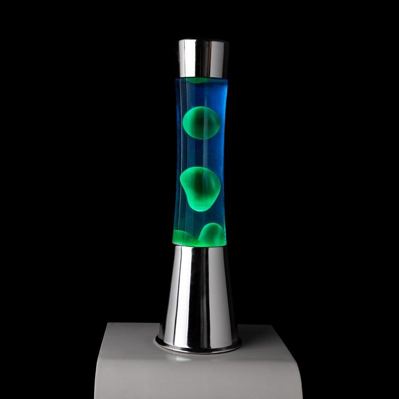 Lavalampe Turm 11,2x11,2x40cm Grün und Blau FISURA