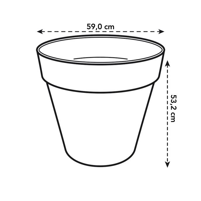 Vaso Loft Urban Round con Ruote D 60cm Bianco Elho