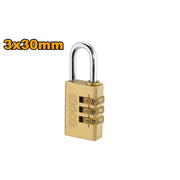 LUCCHETTO AD ARCO C/COMBINAZ. 30MM